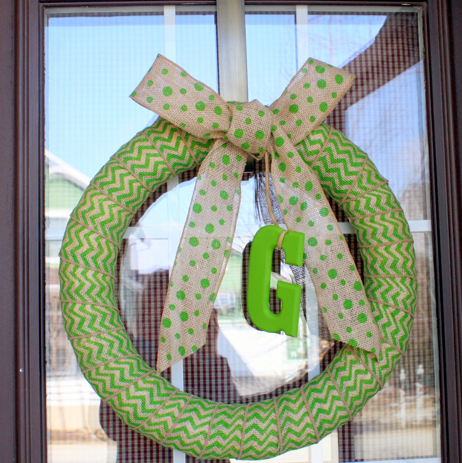 Simple Monogram Wreath DIY for Spring