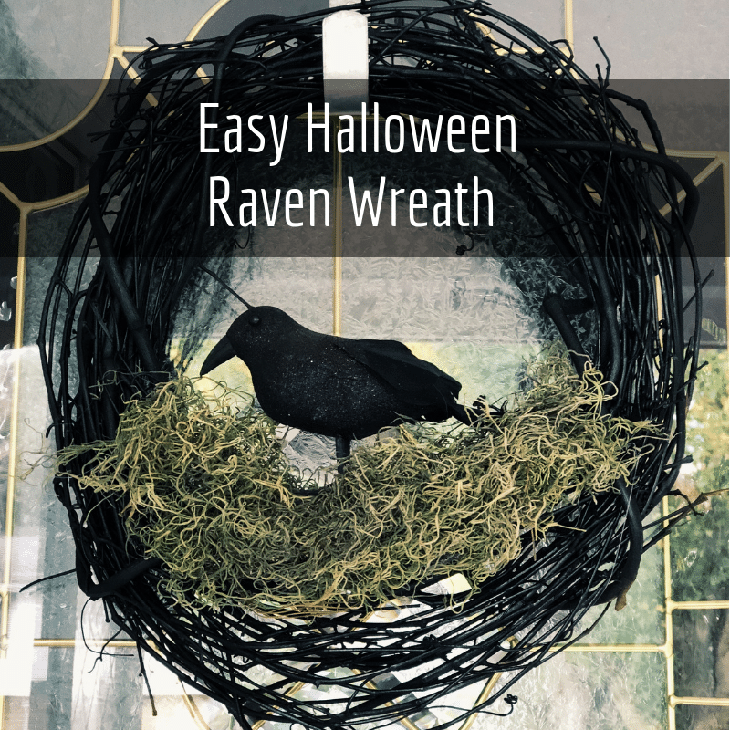 Easy Halloween Raven Wreath Tutorial