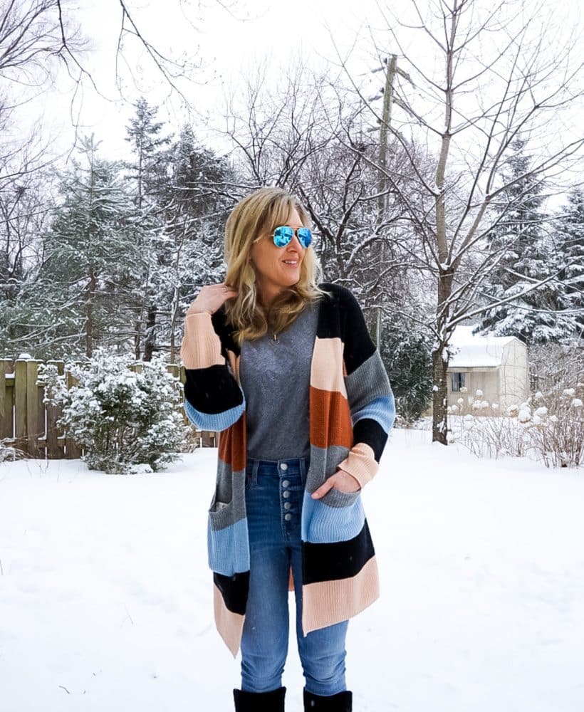 Bold Striped Cardigan | Winter Style