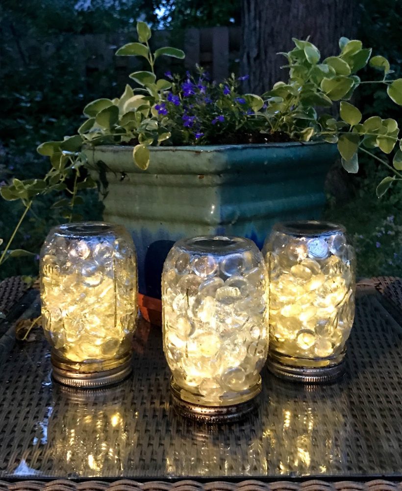 Easy DIY Solar Mason Jar Patio Lights