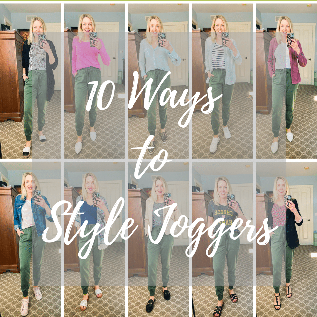 What to Wear with Joggers, 10 Outfit Ideas - Doused in Pink