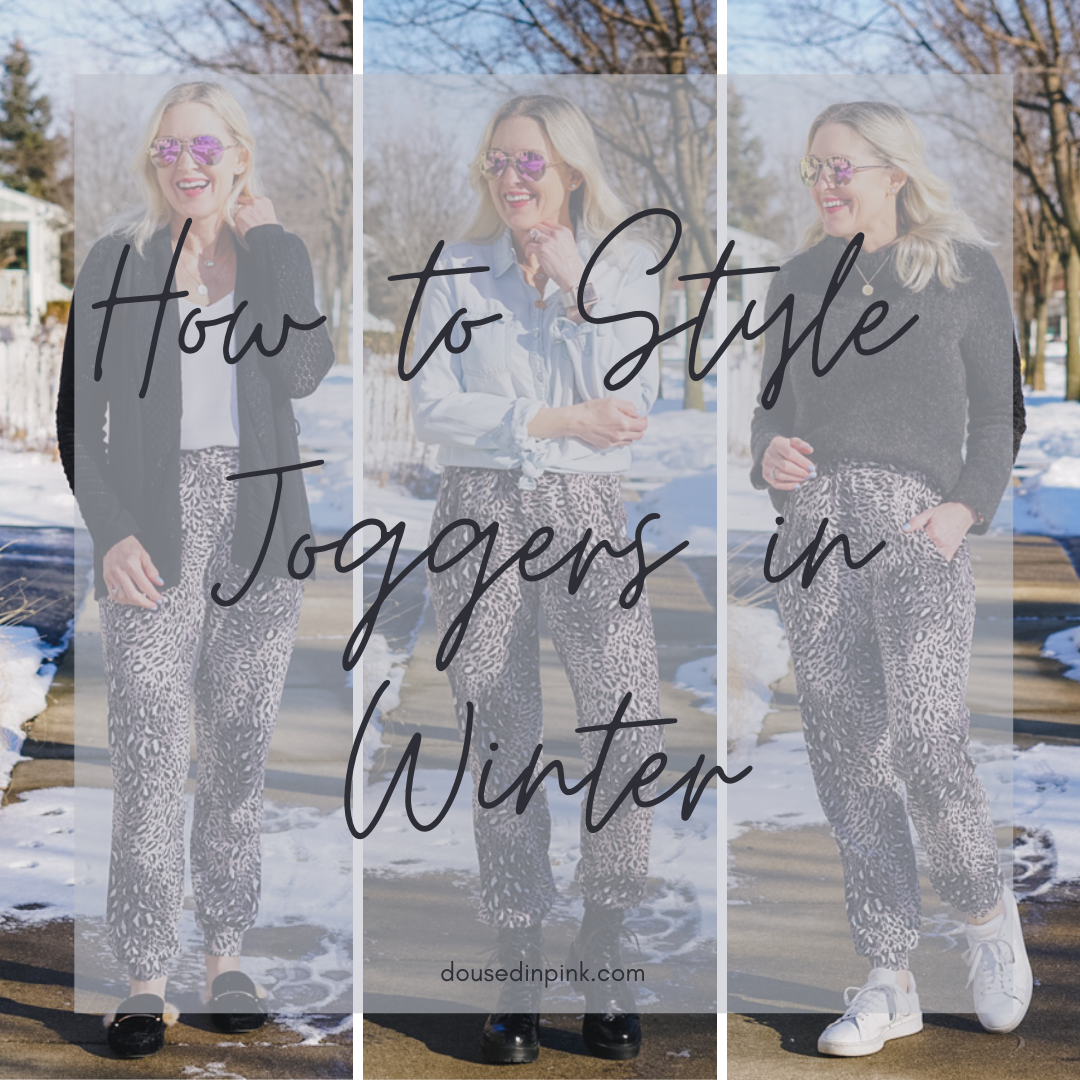 How to Style Joggers in Winter - Doused in Pink