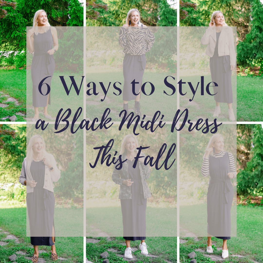6 Ways to Style a Black Midi Dress This Fall - Doused in Pink