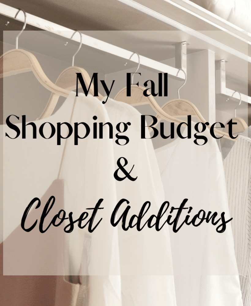 My Fall Shopping Budget & Closet Additions