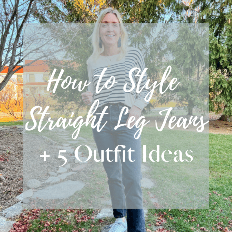 How to Style Straight Leg Jeans + 5 Outfit Ideas - Doused in Pink