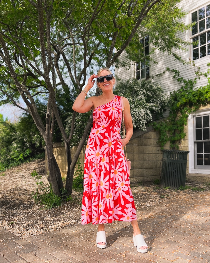How to Style a One Shoulder Dress This Summer - Doused in Pink