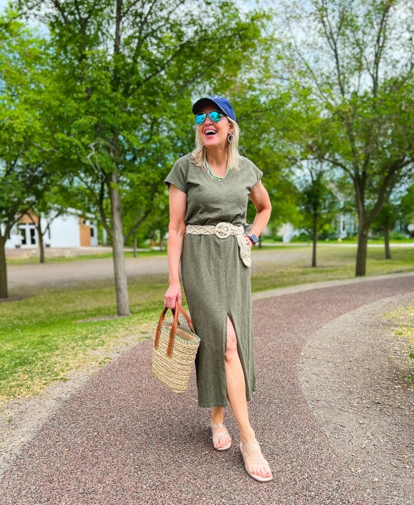 How to Easily Style an Olive Green Dress