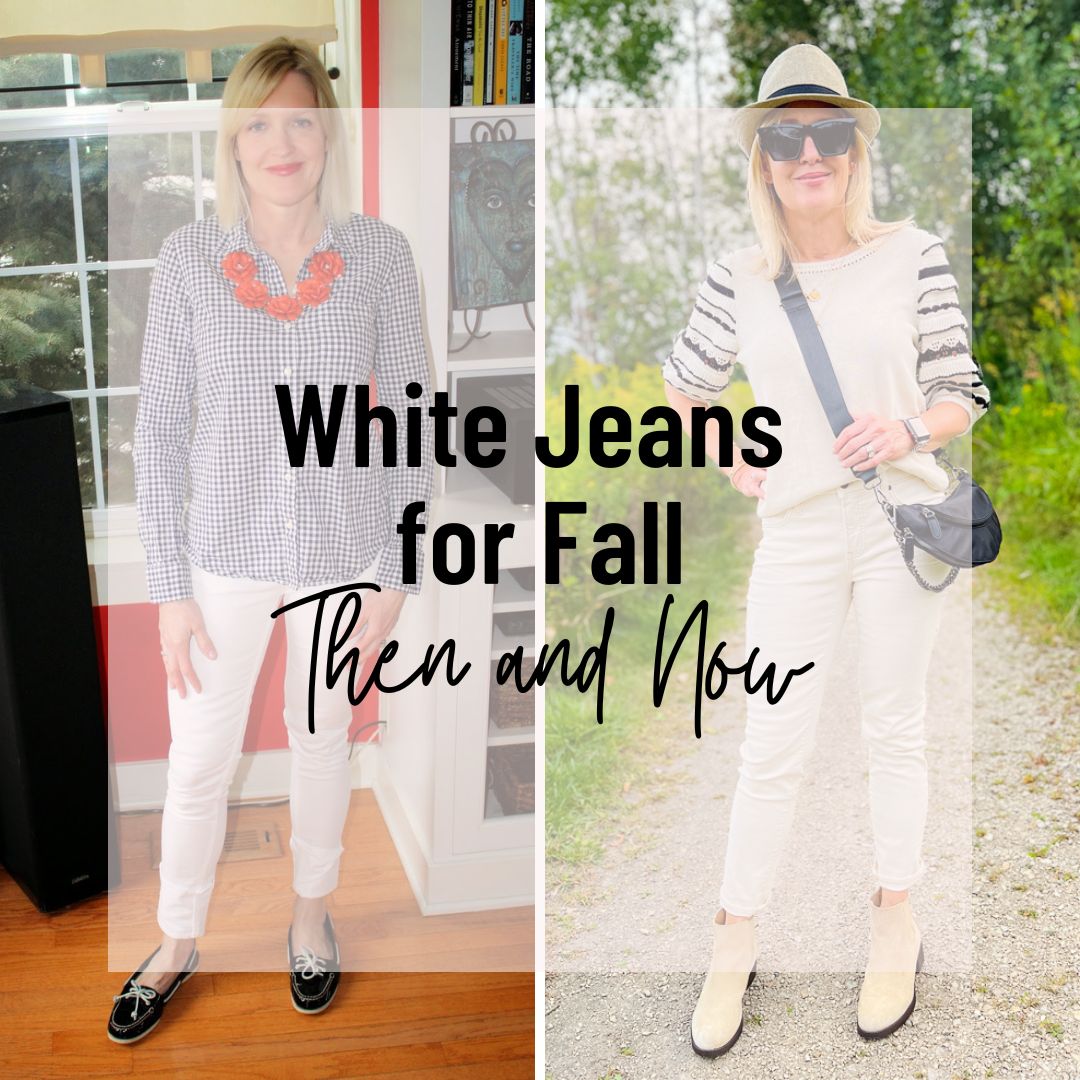 FALL CAPSULE WARDROBE OUTFITS - Red White & Denim
