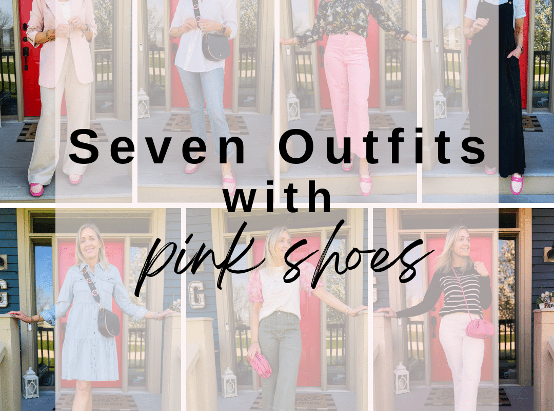 what to wear with pink shoes