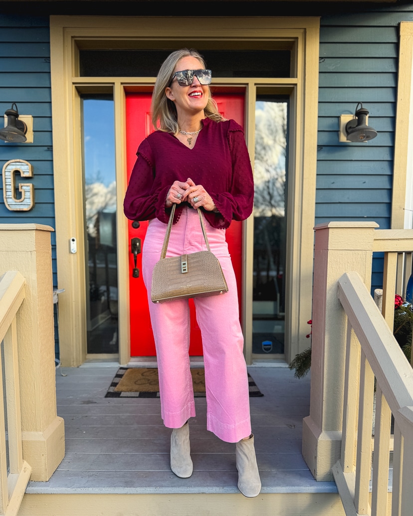 pink and red outfits